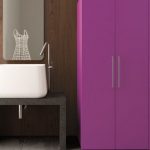 meuble rangement couleur rose violet et vasque bassine CRIS BTP