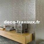 vente faïence grand format motif mosaique effet brillant métal bronze marron CRIS BTP Savoie