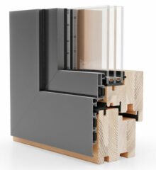 fenêtre triple vitrage bois pin du Nord protégée alu extérieur anthracite du Magasin Christelle